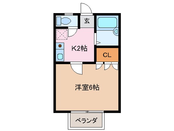 阿倉川駅 徒歩5分 2階の物件間取画像